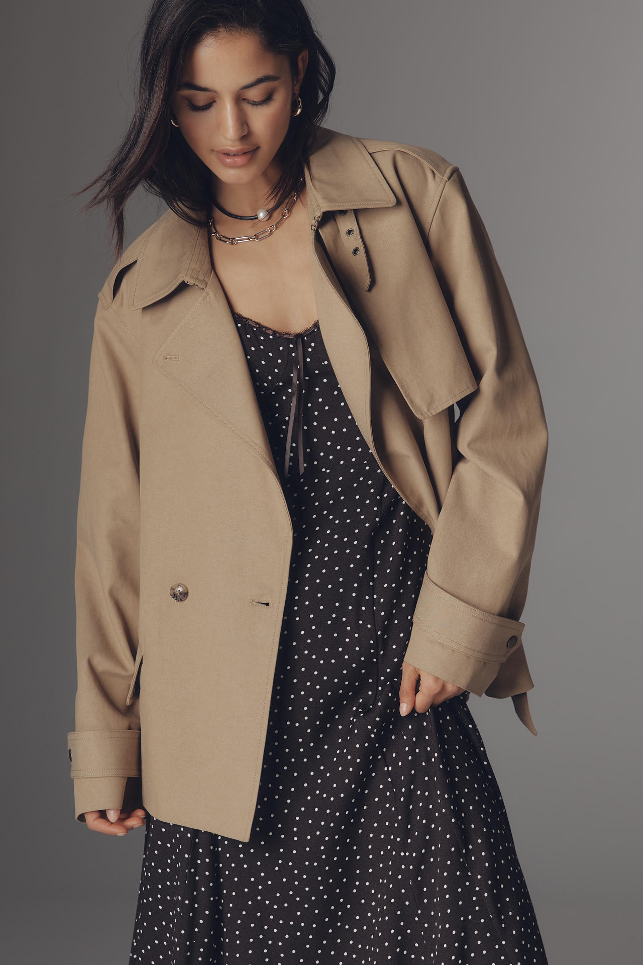 Paige Orisina Cropped Trench Coat
