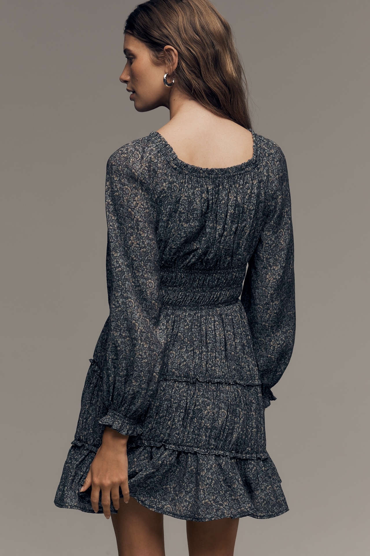 PAIGE Kenmare Tiered Long-Sleeve Dress