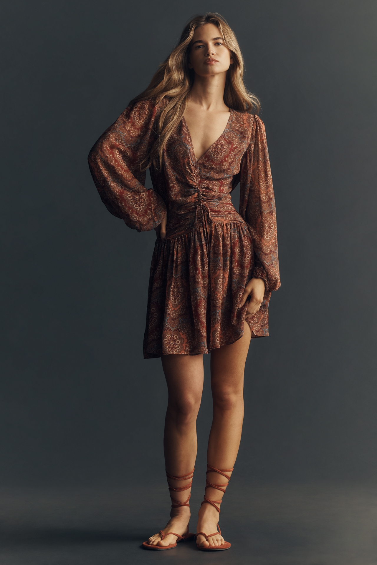 PAIGE Lainey Silk Mini Dress