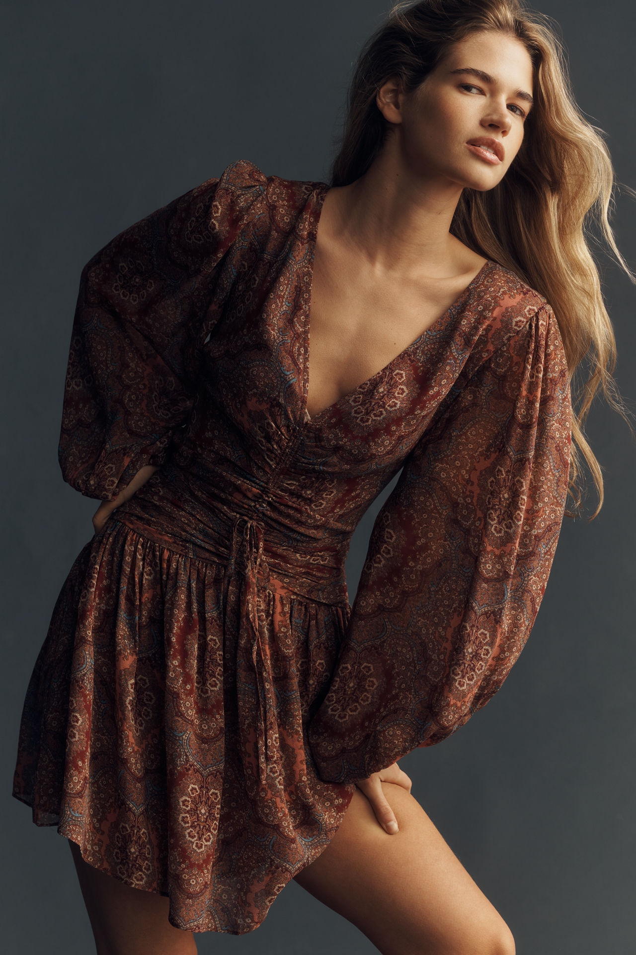 PAIGE Lainey Silk Mini Dress
