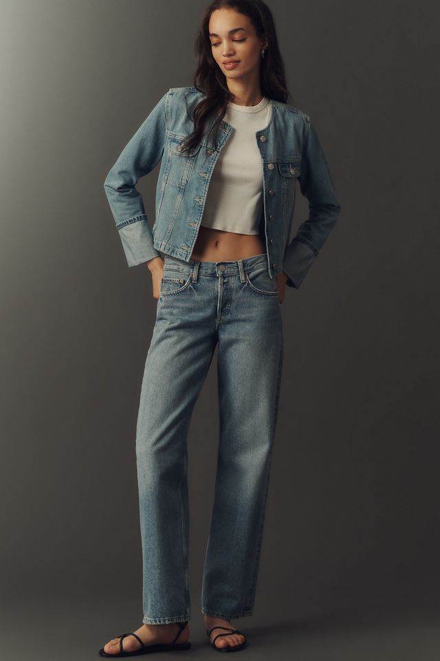 PAIGE Dean Collarless Denim Jacket #3