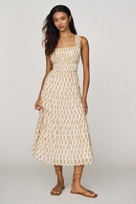 PAIGE Kinney 100% Cottton Midi Dress