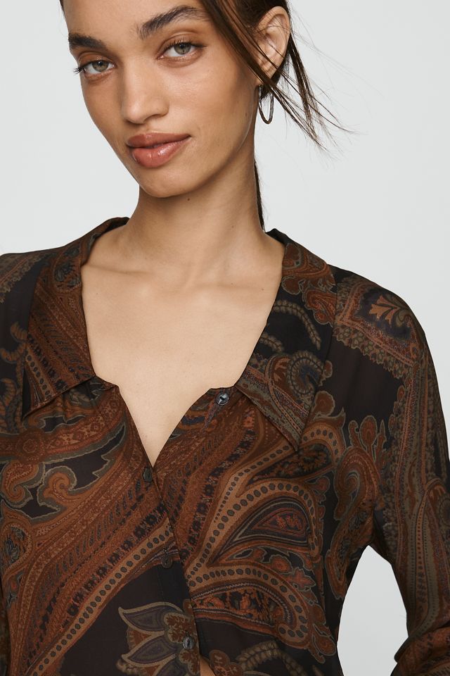 PAIGE Rosalinda Long-Sleeve Blouse #1