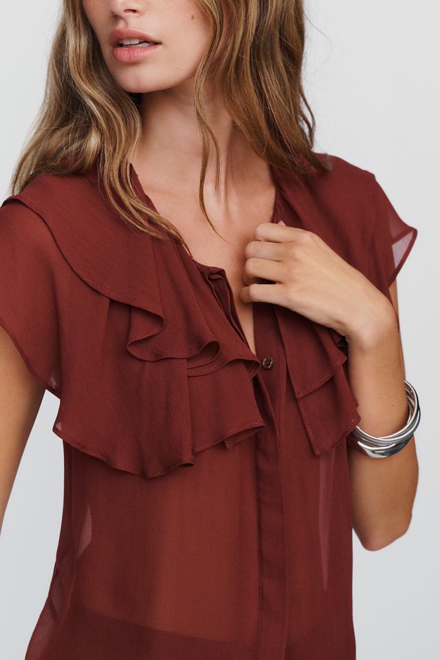 PAIGE Lucia Ruffled Blouse #1