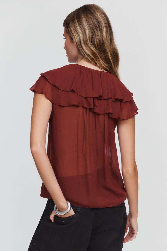 PAIGE Lucia Ruffled Blouse #3