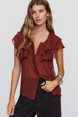 PAIGE Lucia Ruffled Blouse