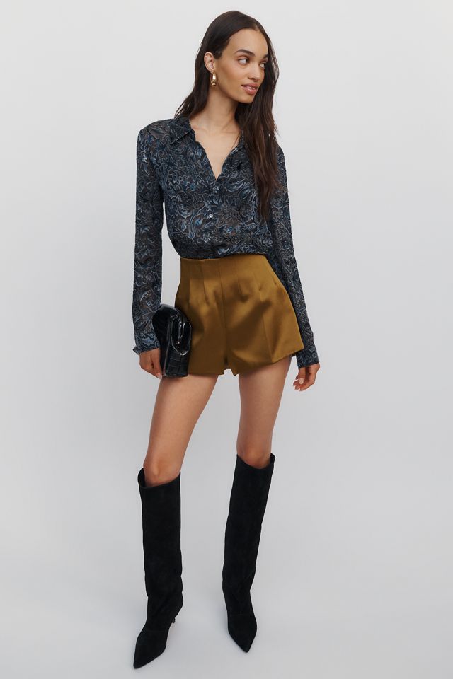 PAIGE Desano Silk Blend Buttondown Shirt #1