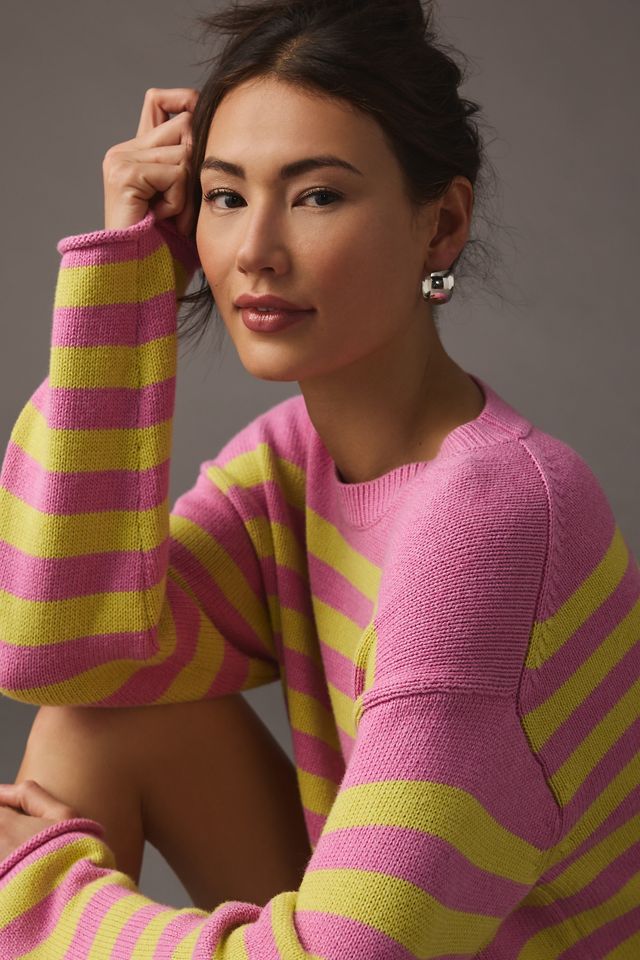 Velvet By Graham & Spencer Lucie Pullover In Milk & Forest | REVOLVE
