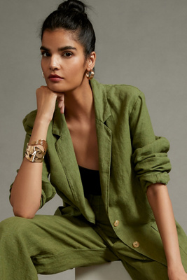 Velvet by Graham & Spencer Cassie Linen Blazer Anthropologie