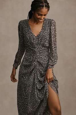 Velvet by Graham Spencer Cailey Long Sleeve Midi Dress