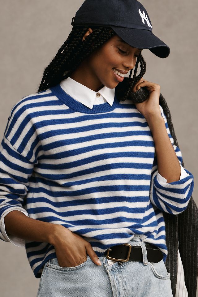 Velvet by Graham & Spencer Striped Polo Sweater