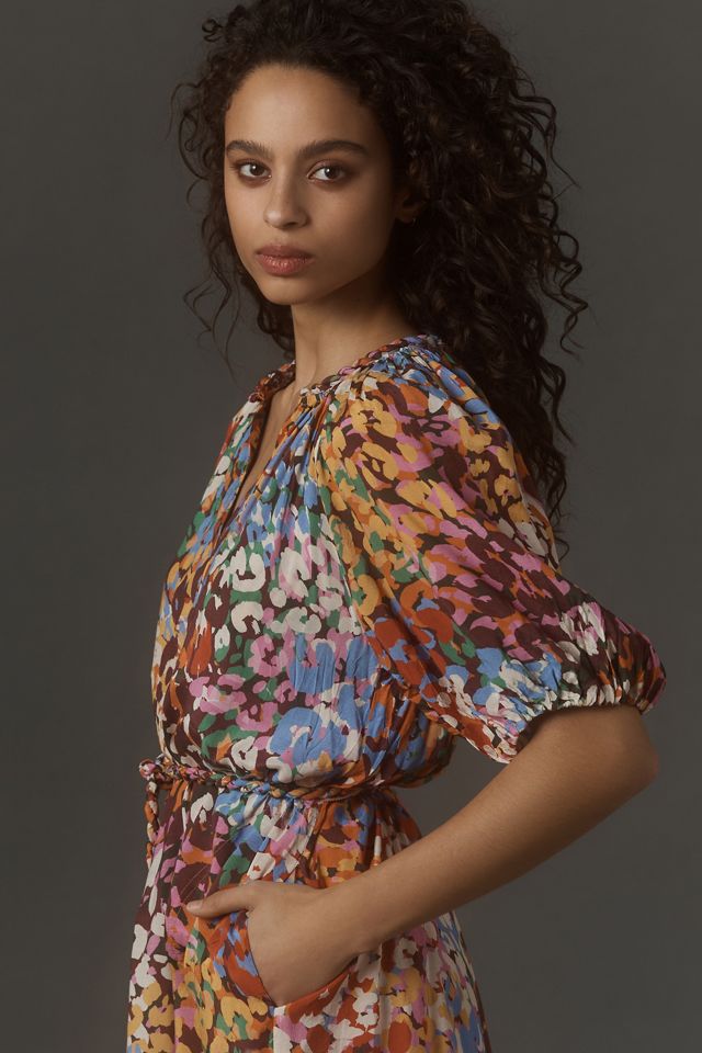 Robe Grise Velvet By Graham & Spencer - 3/4 Manches, Bustier Dentelle - Taille S - Portée 2 Fois Seulement