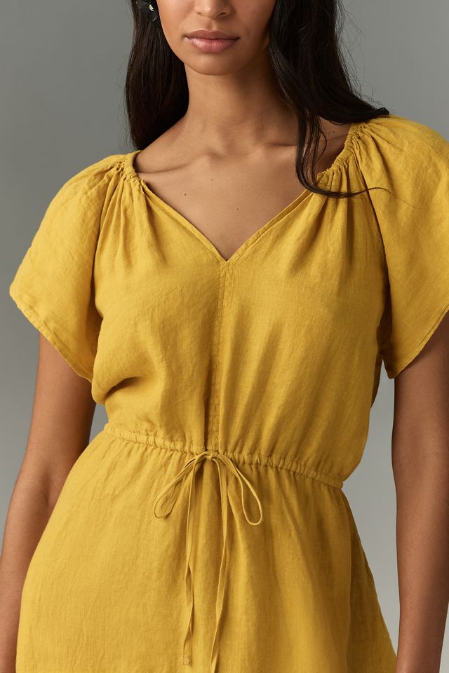 women's italian linen dresses Italian Linen Polka Dots Dress - Anicoletta's Boutique main image 1