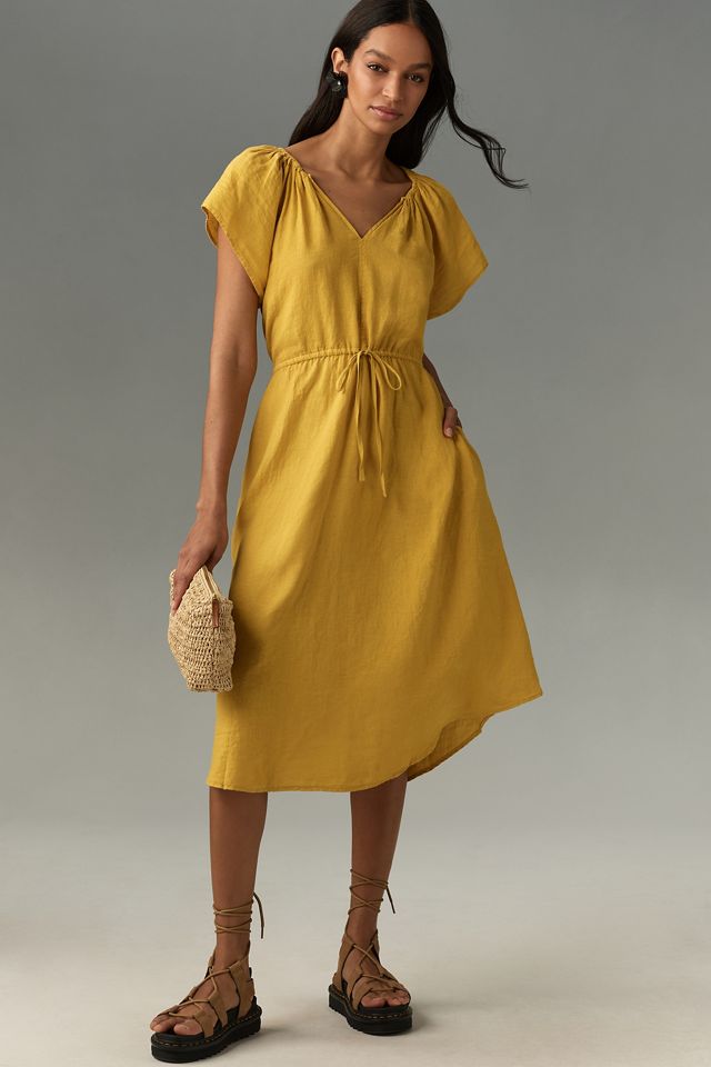Velvet by Graham & Spencer Pepper Linen Midi Dress | Anthropologie