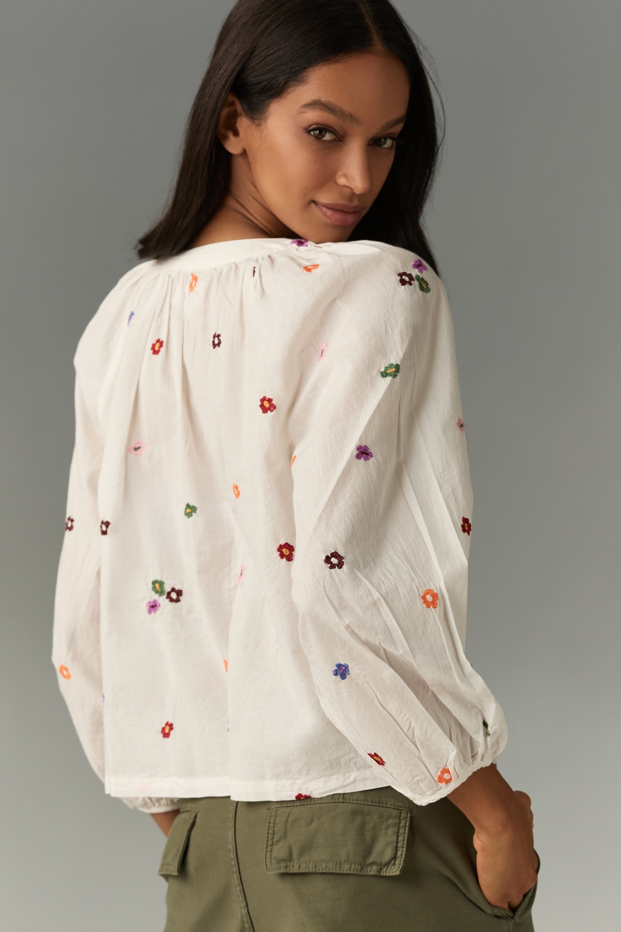 Velvet by Graham & Spencer Aretha Embroidered Blouse