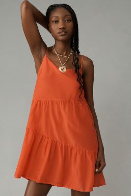 Velvet By Graham & Spencer Suzie Mini Dress In Orange