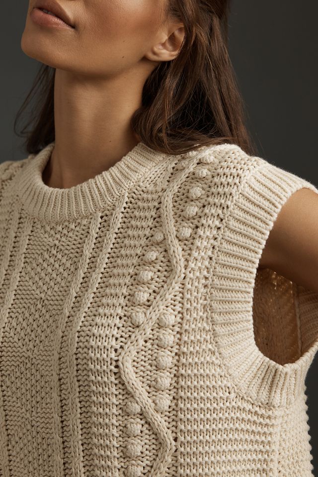 Velvet by Graham & Spencer Maggie Cable-Knit Sweater Vest #2