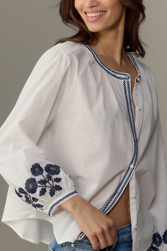Velvet by Graham & Spencer Rahwa Long-Sleeve Blouse #1