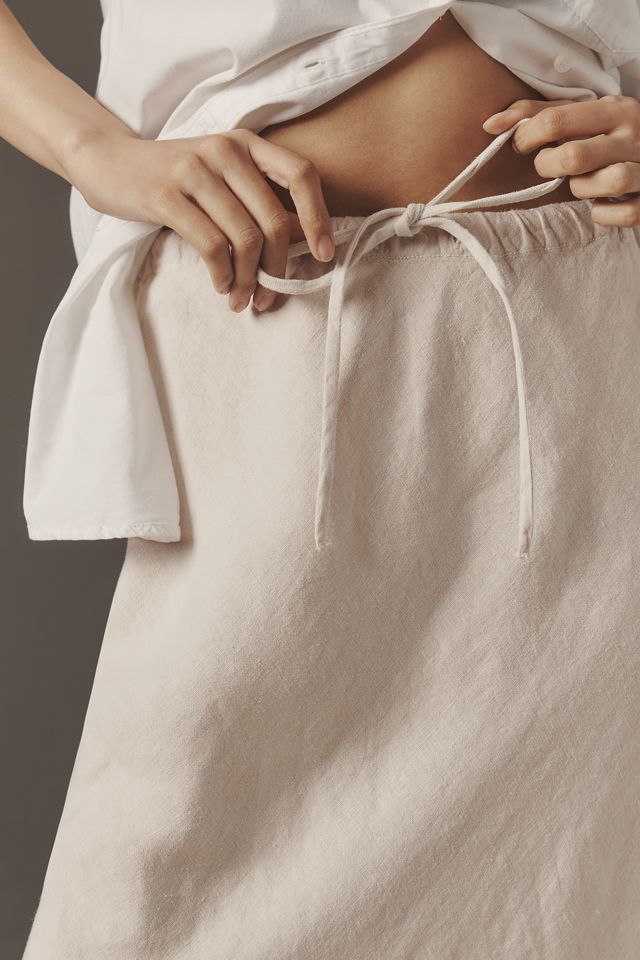 【Anthropologie】Velvet by Graham & Spencer リネン スカート Velvet by Graham & Spencer Beka Linen Midi Skirt | Anthropologie