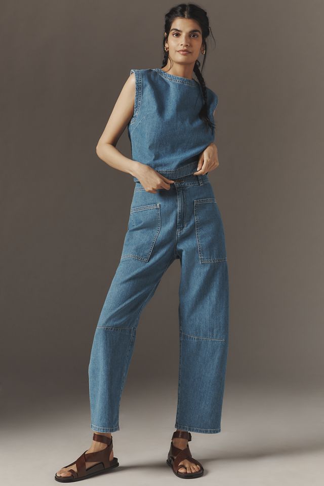 Velvet by Graham & Spencer Loren Sleeveless Crew-Neck Denim Top #2