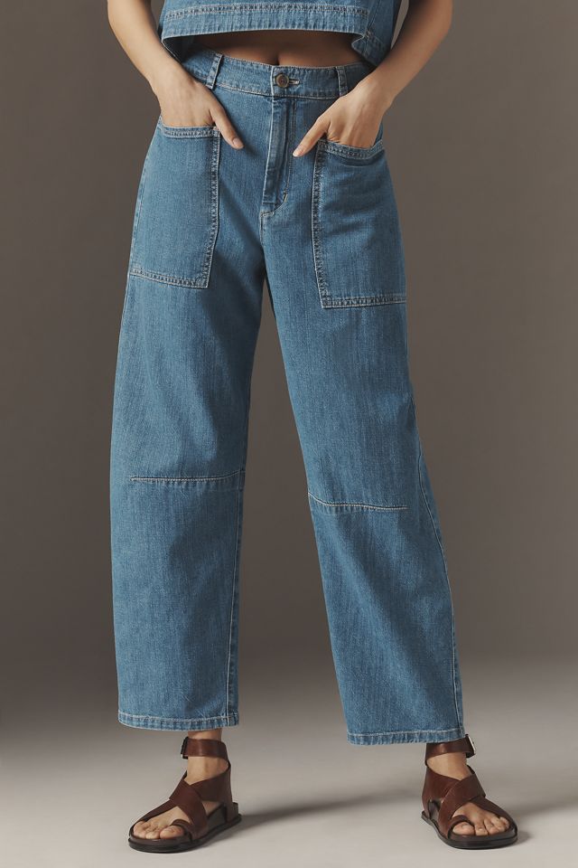 Velvet by Graham & Spencer Farah High-Rise Barrel Denim Pants