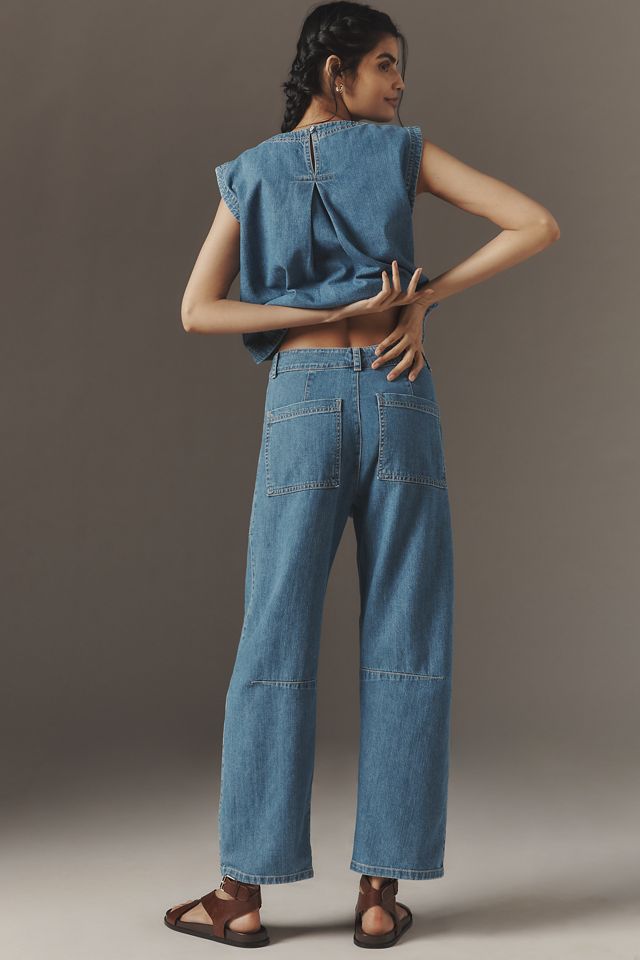 Velvet by Graham & Spencer Farah High-Rise Barrel Denim Pants