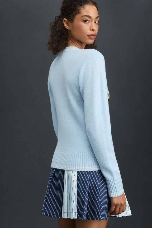 Rowing Blazers Cashmere Blend Plaid Bears Sweater #1