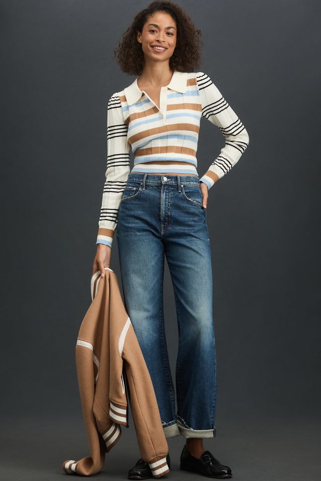 Rowing Blazers Long-Sleeve Knit Jacquard Polo Top #2