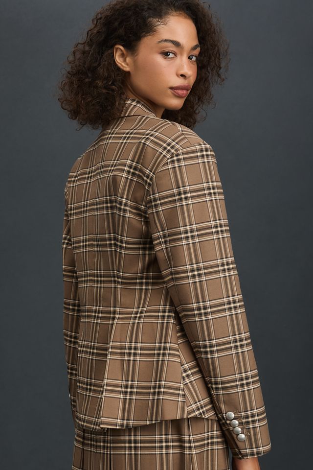 Rowing Blazers Plaid Pleated Blazer #1