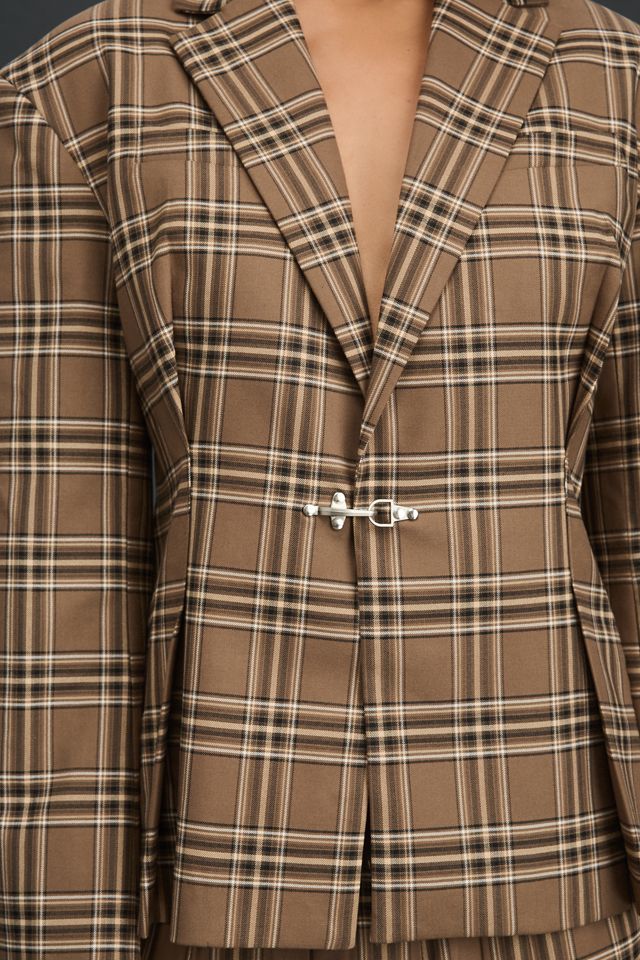 Rowing Blazers Plaid Pleated Blazer #3