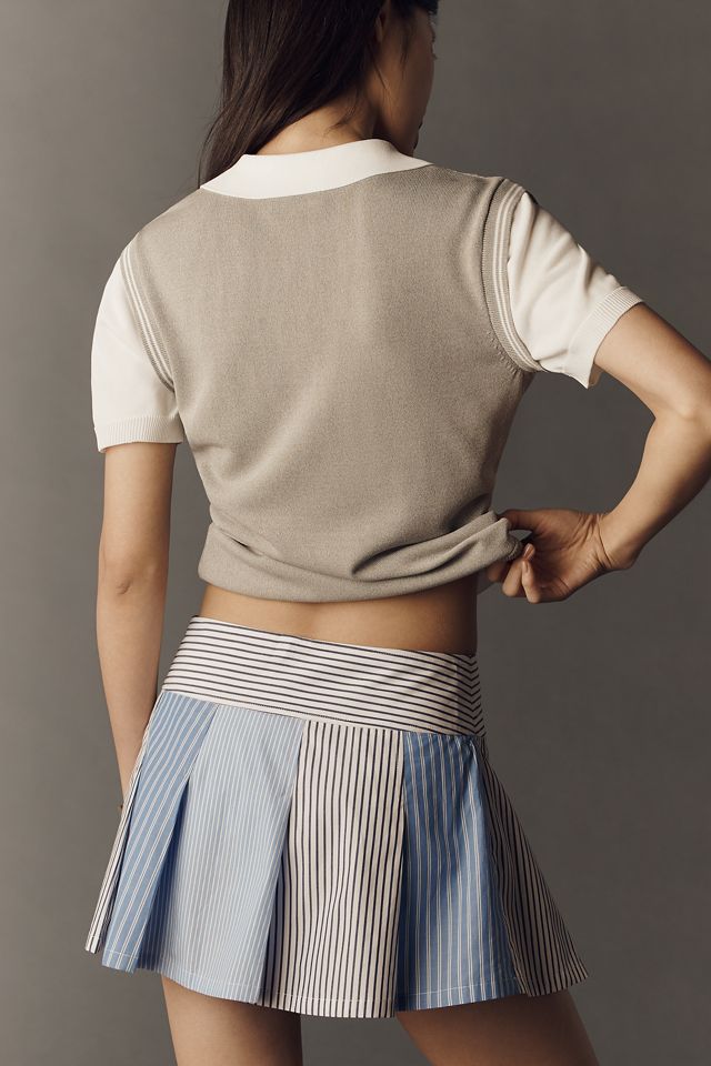 Rowing Blazers Mixed Stripe Pleated Mini Skirt #2
