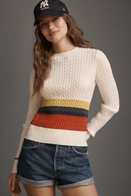 Rowing Blazers Cabled Cotton Crew Pullover