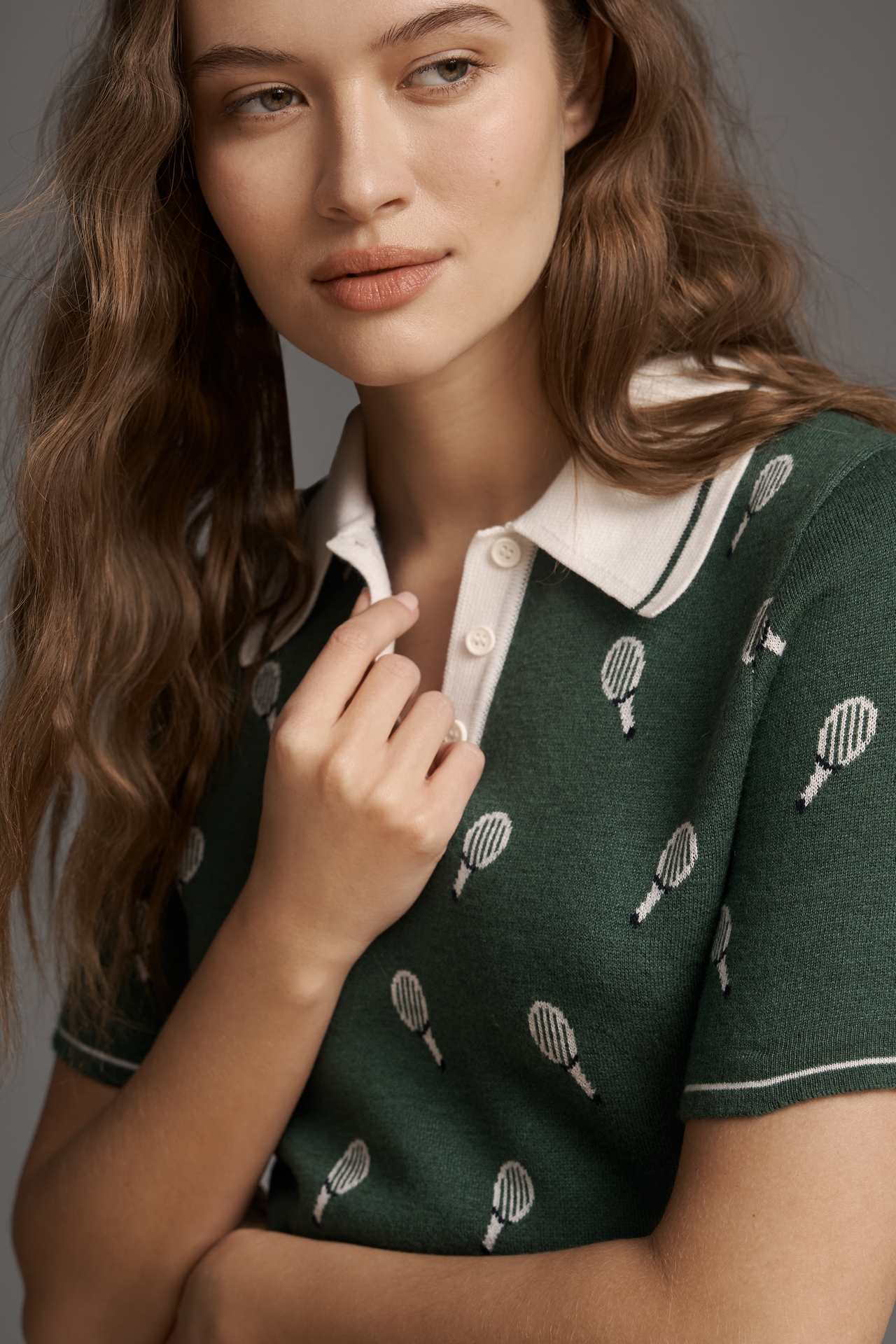 Rowing Blazers Sweater Polo Mini Dress