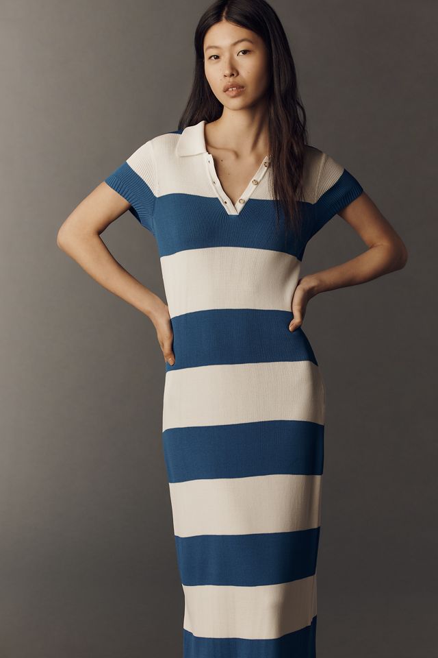 princess polly baby blue dress Rowing Blazers Striped Polo Maxi Dress