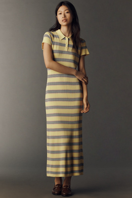 Striped Polo Maxi Dress