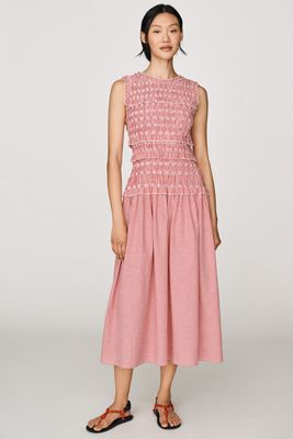 Rowing Blazers Smocked 100% Cotton Dress