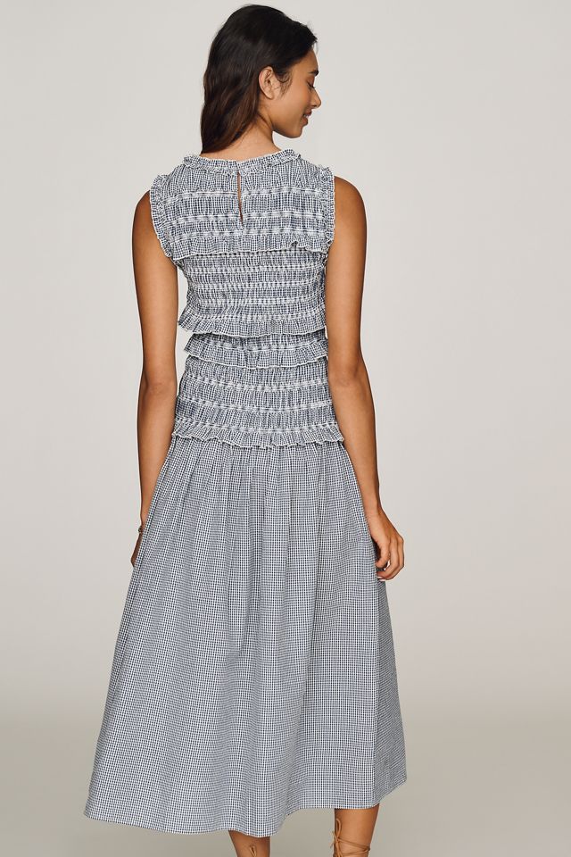 Rowing Blazers Cotton Smocked Midi Dress #2