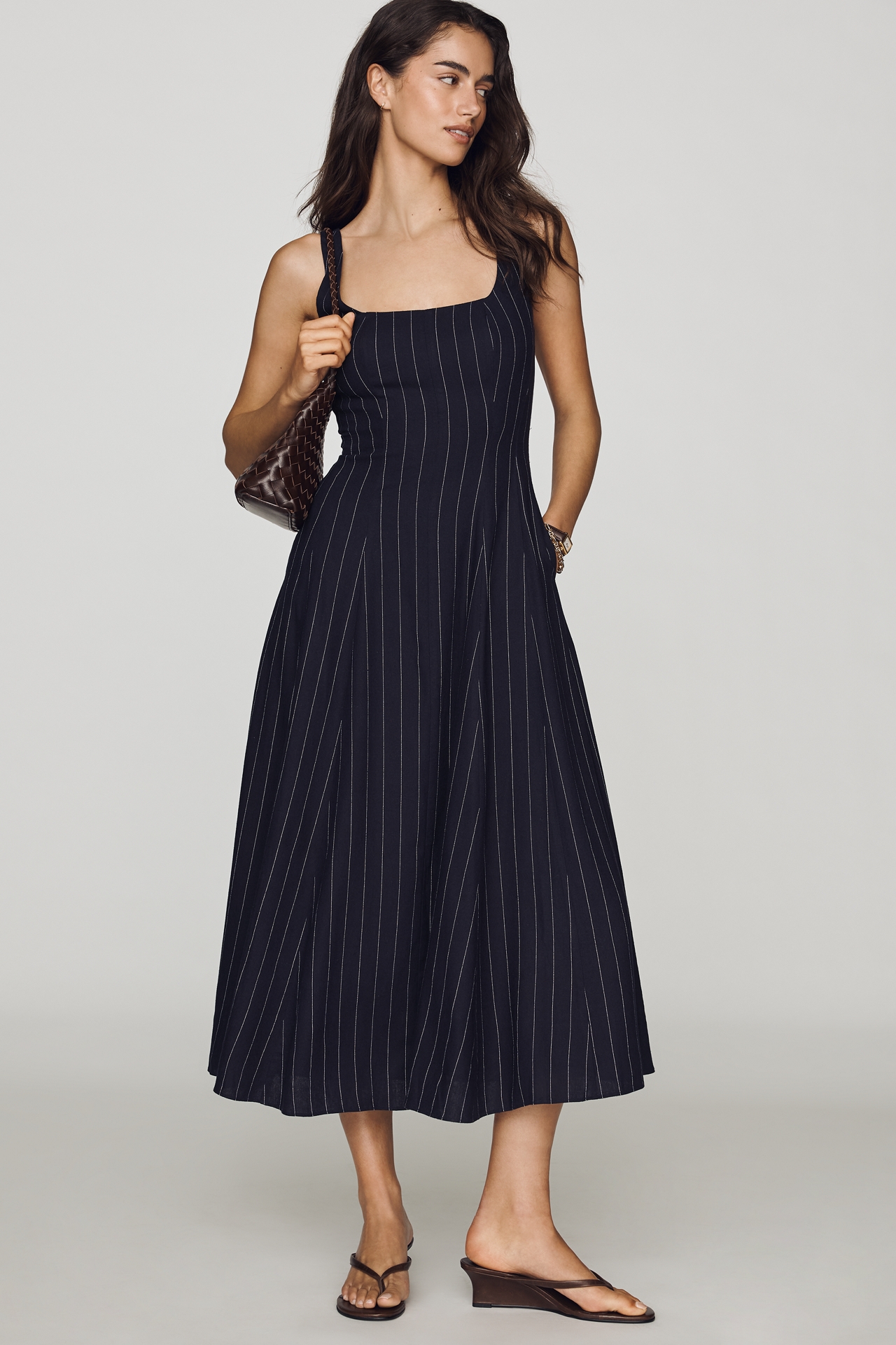 Rowing Blazers Linen Midi Dress