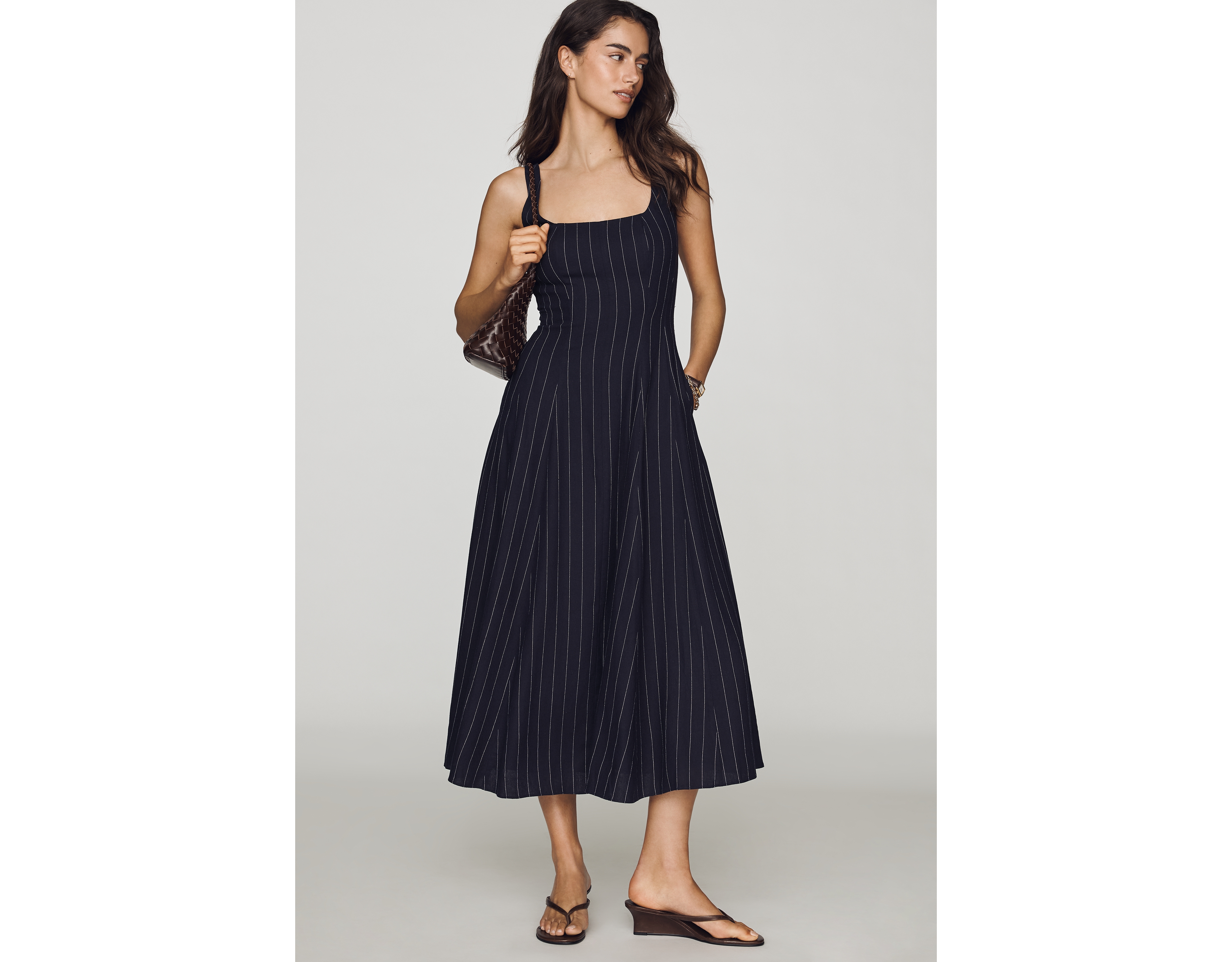 Rowing Blazers Linen Midi Dress