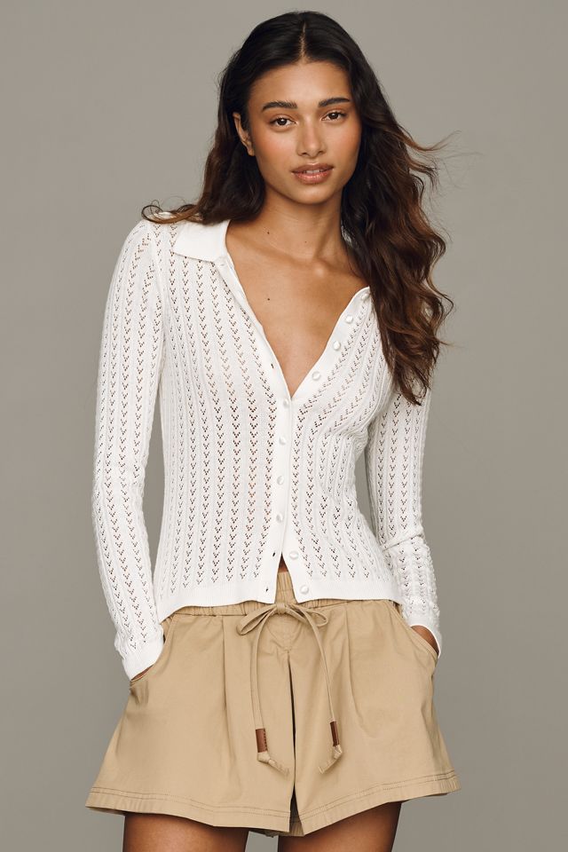 Rowing Blazers Pointelle Cardigan Sweater #1