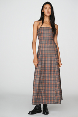 Rowing Blazers 100% Cotton Midi Dress In Multicolor