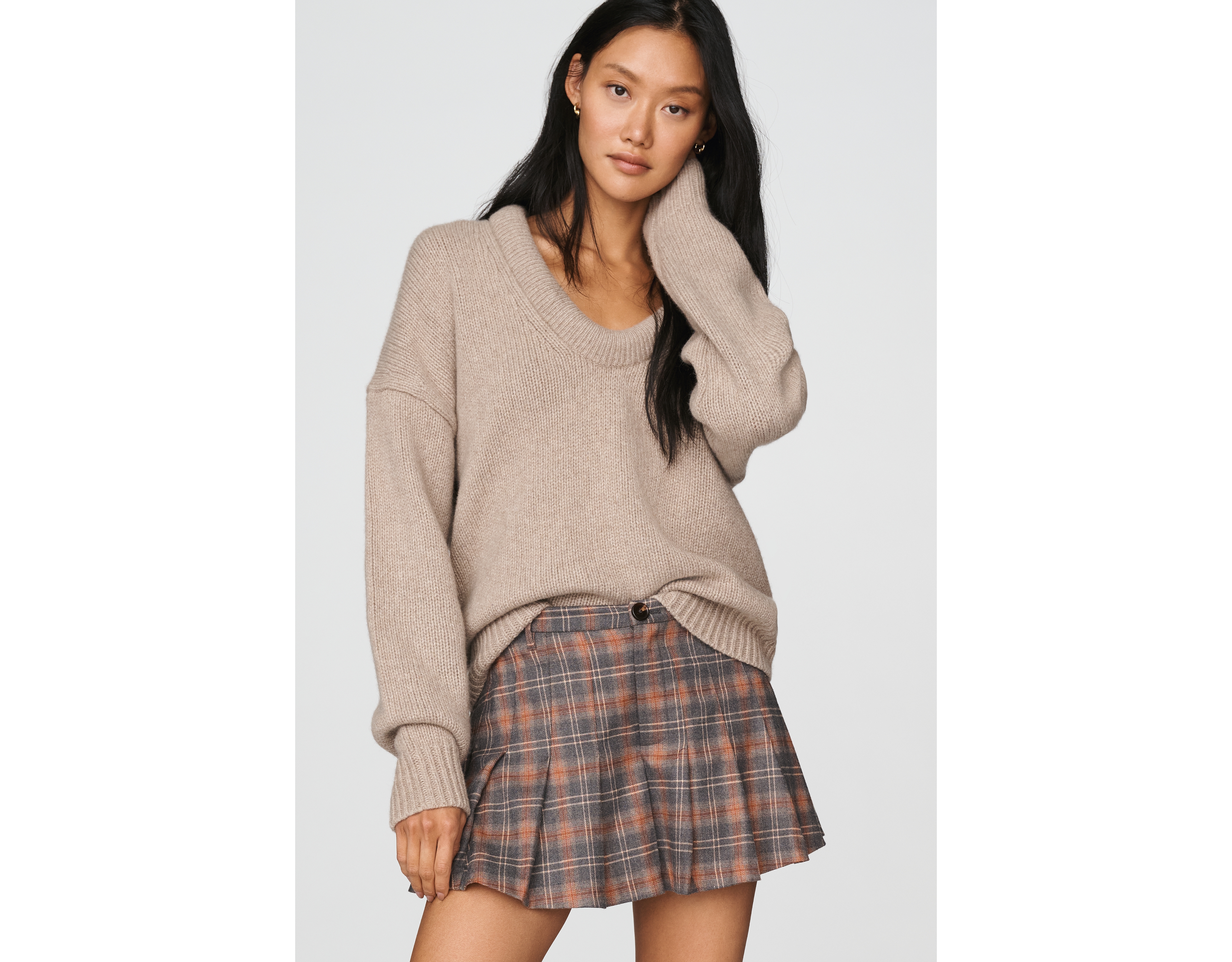Rowing Blazers Pleated Plaid Mini Skirt