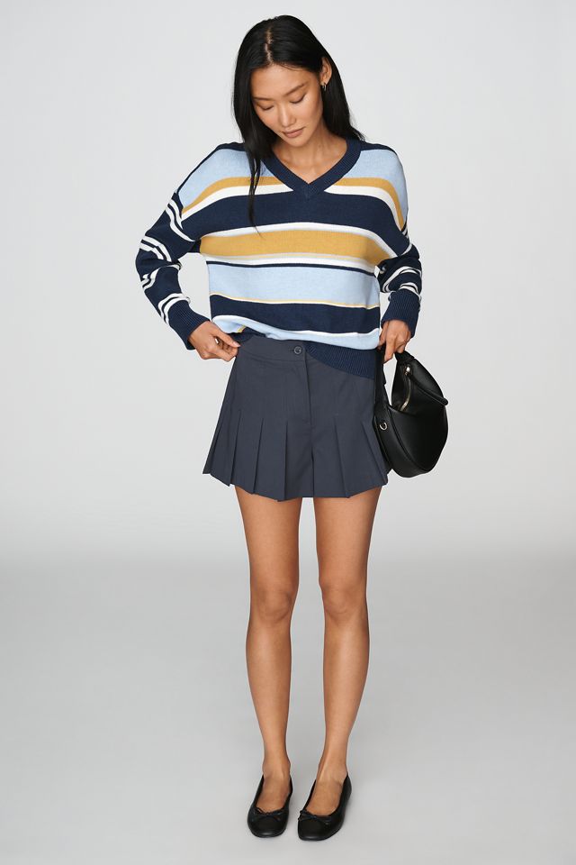 Rowing Blazers Striped V-neck Sweater #1