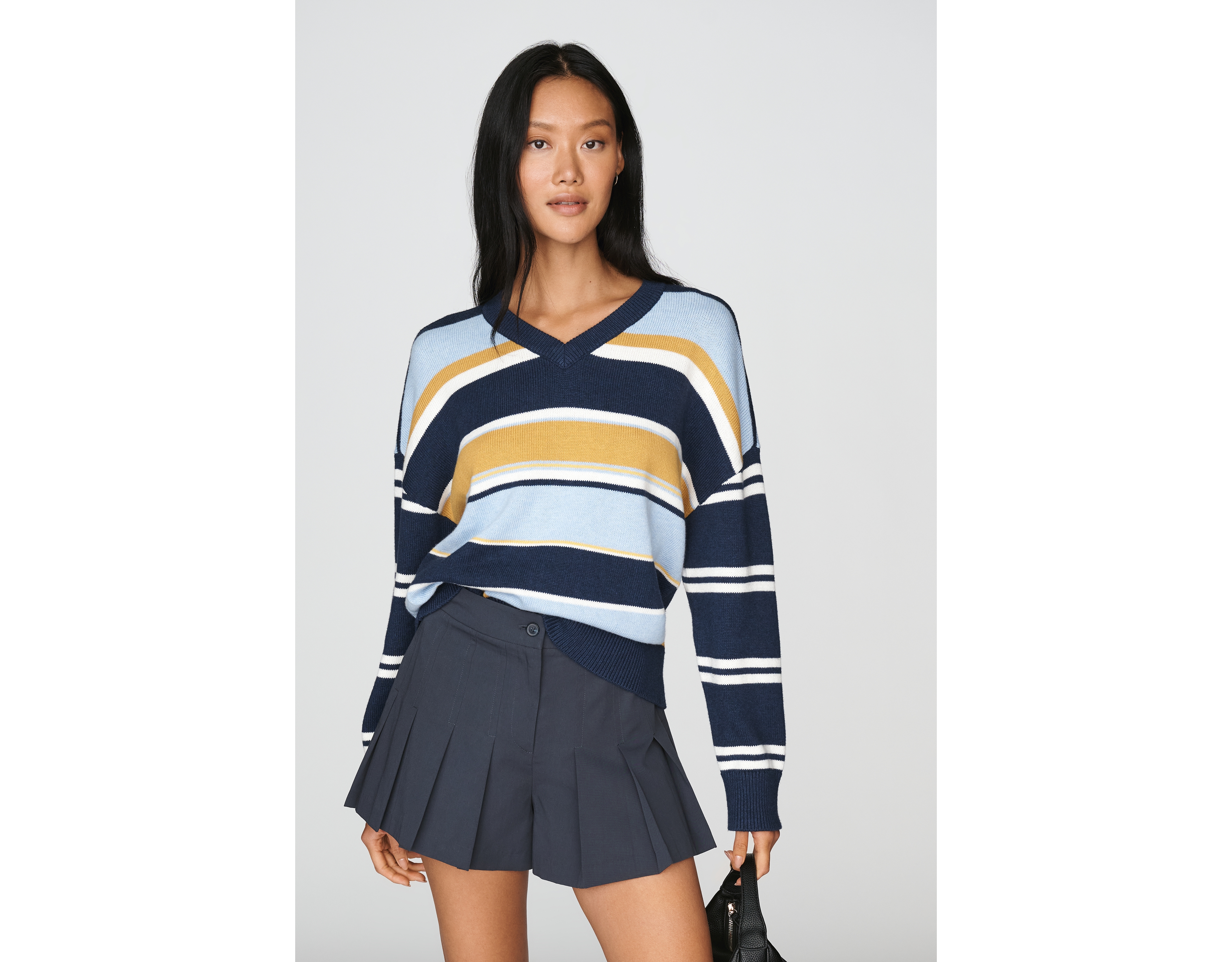 Rowing Blazers Striped V-neck Sweater