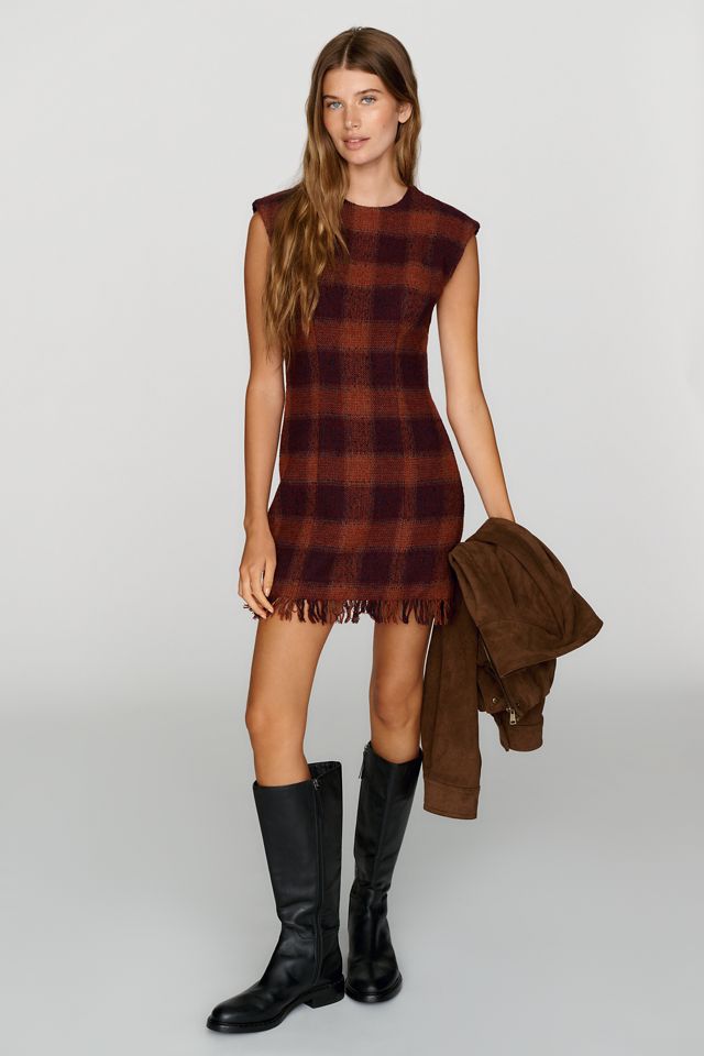 Rowing Blazers Tartan Wool Blend Mini Dress #1