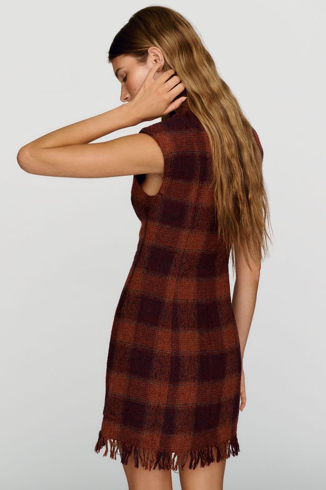 Rowing Blazers Tartan Wool Blend Mini Dress #3