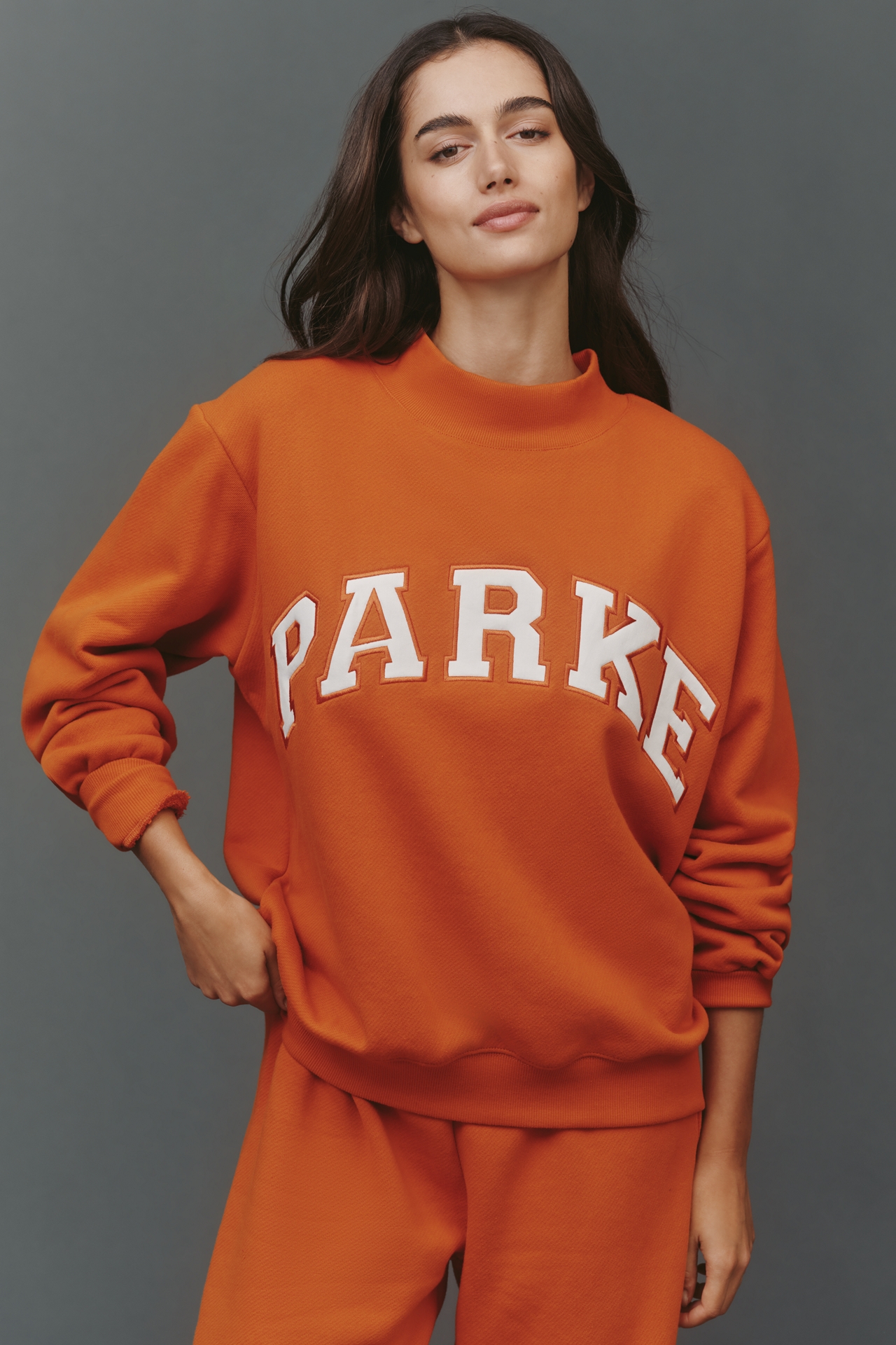PARKE Varsity Mock-Neck Sweatshirt