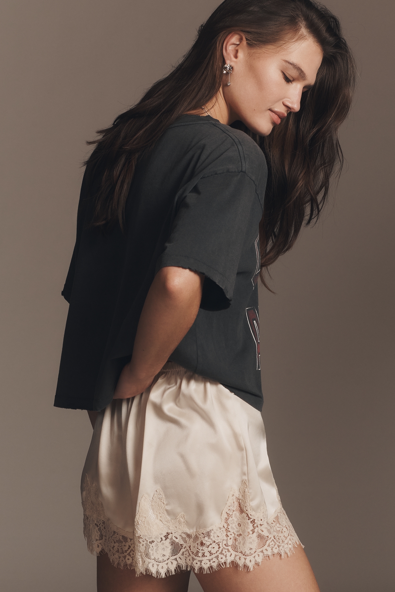 Anine Bing Johnny Crop Tee