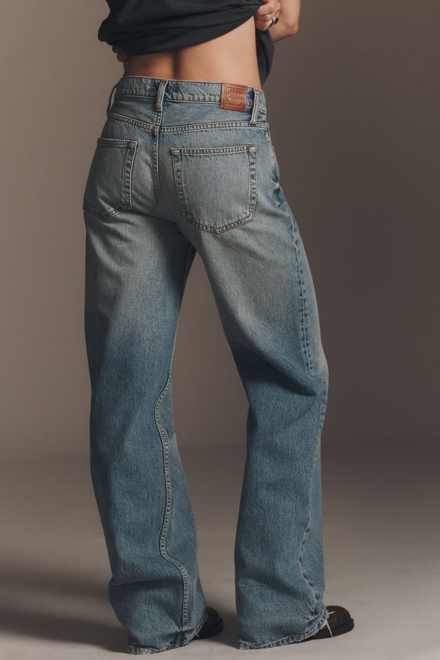 Anine Bing Hugh Mid-Rise Wide-Leg Jeans #5