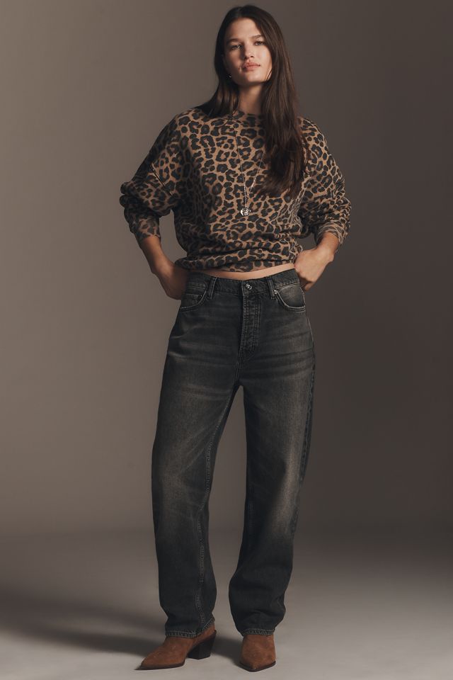 Anine Bing Fritz Mid-Rise Straight-Leg Ankle Jeans #1